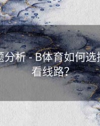 热门话题分析 - B体育如何选择最佳观看线路？