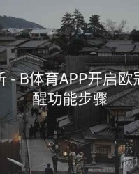 数据分析 - B体育APP开启欧冠赛事提醒功能步骤