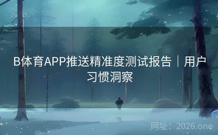 B体育APP推送精准度测试报告｜用户习惯洞察